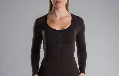 Zip Seamless Crop Top