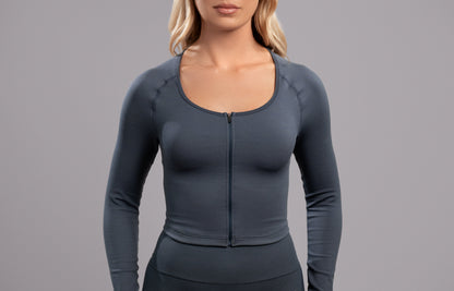 Zip Seamless Crop Top