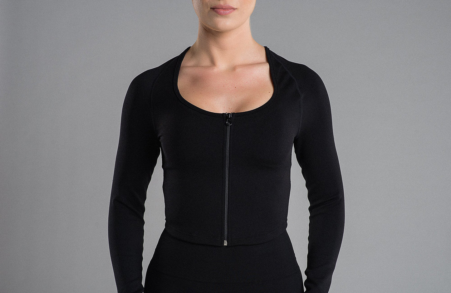 Zip Seamless Crop Top