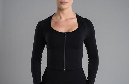 Zip Seamless Crop Top