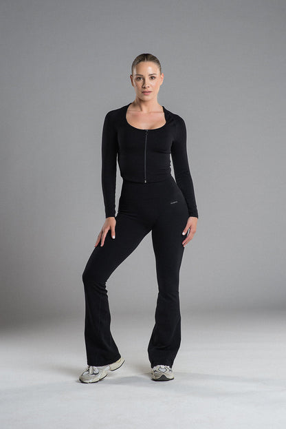 Zip Seamless Crop Top