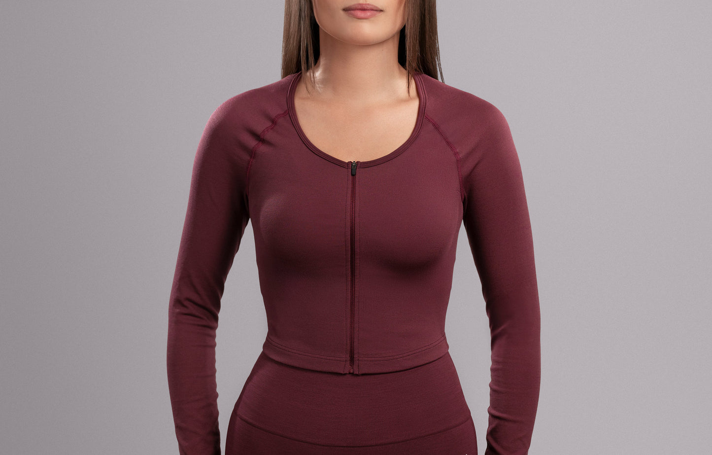 Zip Seamless Crop Top