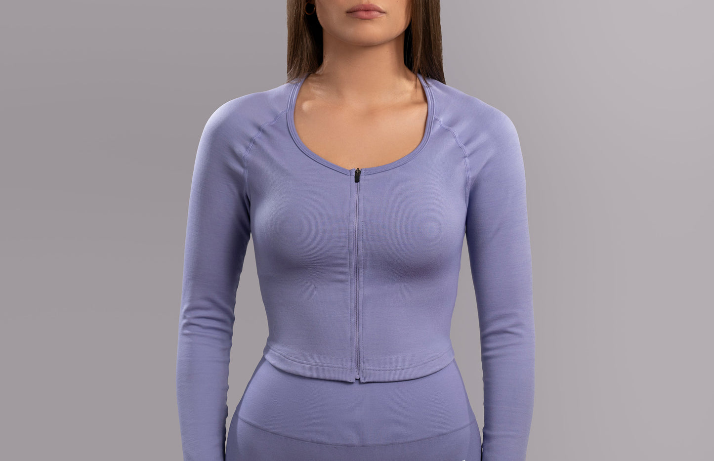Zip Seamless Crop Top